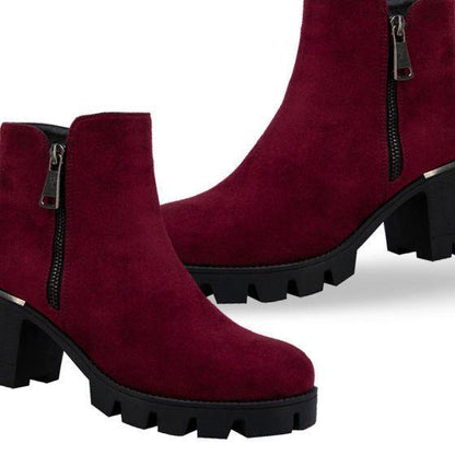 Botas Vintage Rockeras Rojas Mujer Tierra Bendita  G804 - Conceptos