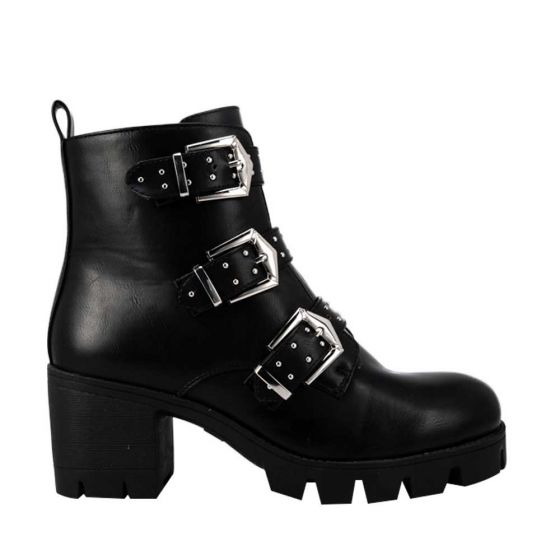 Botas Vintage Rockeras Negras Mujer Tierra Bendita  G805