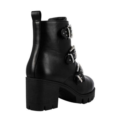 Botas Vintage Rockeras Negras Mujer Tierra Bendita  G805