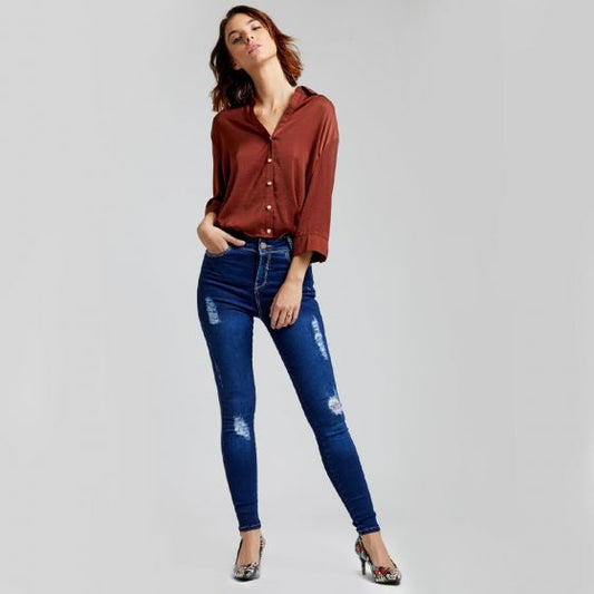 JEANS CASUAL FERGINO 2062 ~ DAMA Azul 