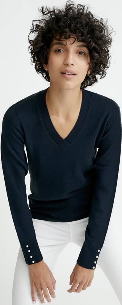 Sweater Cerrado Cuello V