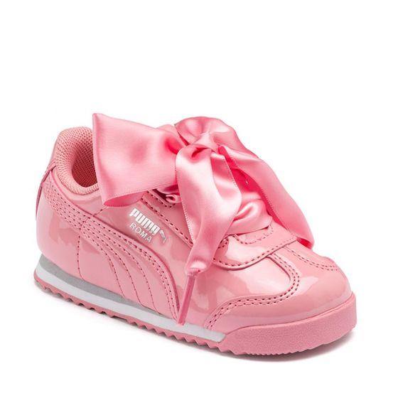 TENIS CASUAL PUMA ROMA HEART PATENT INF 1003 ~ NIÑA Rosa SPORTLIFESTYLE