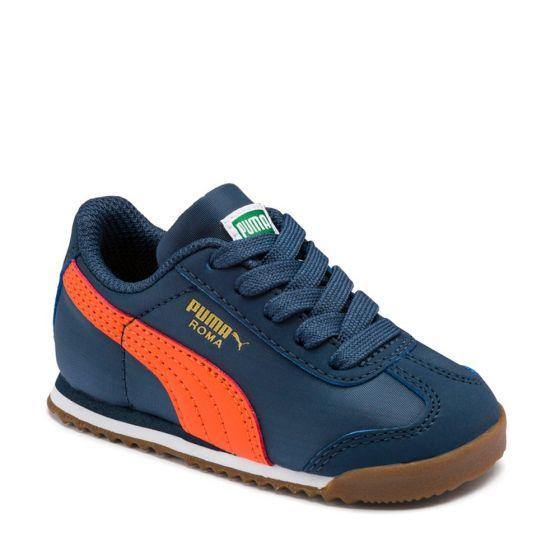 TENIS CASUAL PUMA ROMA BASIC SUMMER INF 4224 ~ NIÑO Azul SPORTLIFESTYLE