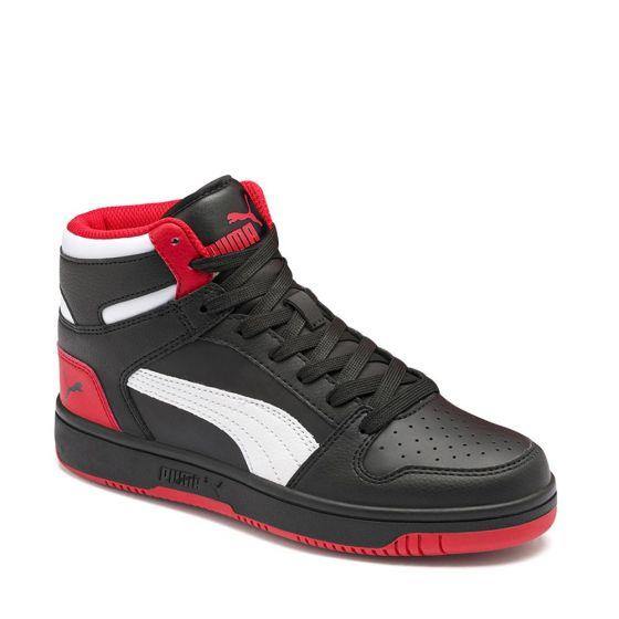 TENIS CASUAL TIPO BOTA PUMA REBOUND LAYUP SL JR 8608 ~ JUNIORS Negro SPORTLIFESTYLE