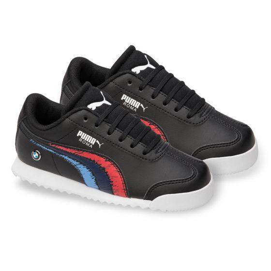 TENIS CASUAL PUMA BMW MMS ROMA PS 8301 ~ NIÑO Negro BMW