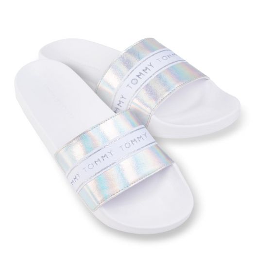 SANDALIA PARA PLAYA TOMMY HILFIGER 1YBS ~ DAMA Blanco SWIMMING