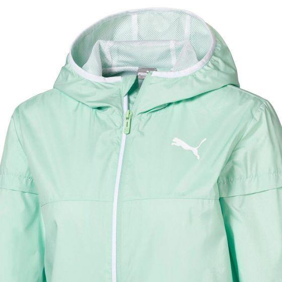 CHAMARRA CASUAL PUMA ESSENTIALS SOLID WINDBREAKER 5432 ~ DAMA Verde SPORTLIFESTYLE