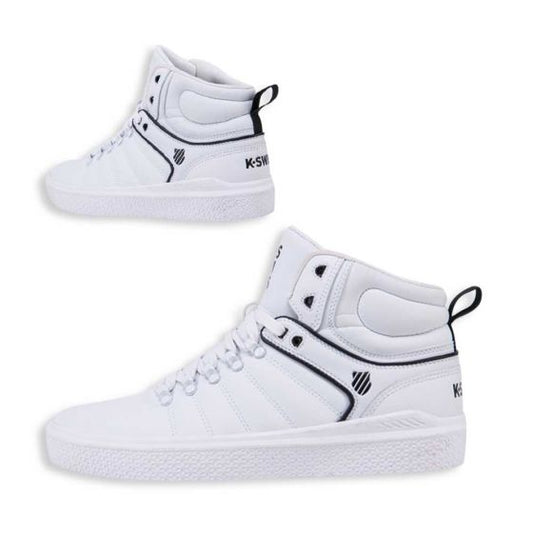 TENIS CASUAL TIPO BOTA K-SWISS KING 7101 ~ CABALLERO Blanco LIFESTYLE