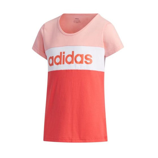 PLAYERA CASUAL ADIDAS YG LIN CB TEE 0833 ~ NIÑA Rosa CORE APPAREL