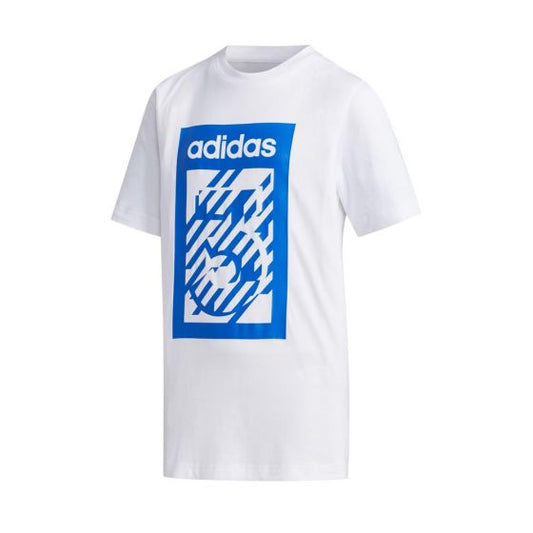 PLAYERA DEPORTIVA ADIDAS YB BOX TEE 0731 ~ NIÑO Blanco CORE APPAREL