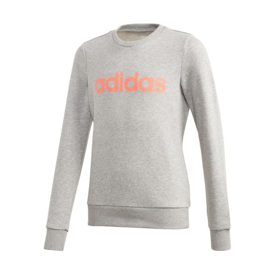 SUDADERA CASUAL ADIDAS YG E LIN SWEAT 6980 ~ NIÑA Gris CORE APPAREL