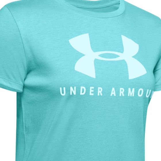 PLAYERA DEPORTIVA UNDER ARMOUR GRAPHIC SPORTSTYLE CLASSIC CREW 4425 ~ DAMA Azul 