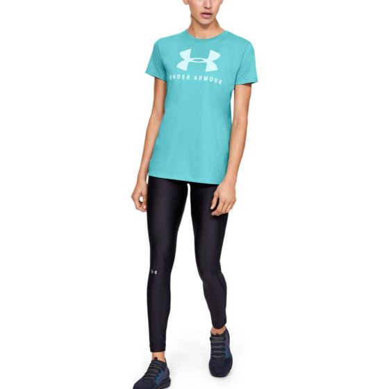 PLAYERA DEPORTIVA UNDER ARMOUR GRAPHIC SPORTSTYLE CLASSIC CREW 4425 ~ DAMA Azul 