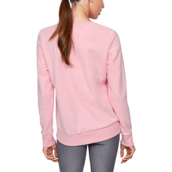 SUDADERA DEPORTIVA UNDER ARMOUR 12.1 RIVAL FLEECE SPORTSTYLE GRAPHIC CREW 5691 ~ DAMA Rosa 