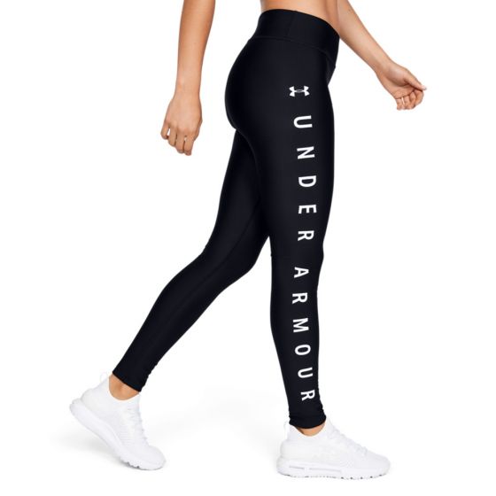 PANTS DEPORTIVO UNDER ARMOUR UA HG ARMOUR GRAPHIC WORDMARK LEGGINGS 9130 ~ DAMA Negro 