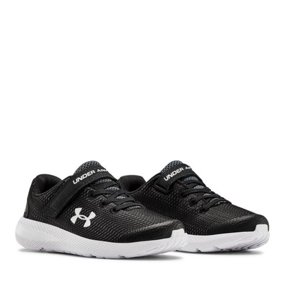 TENIS DEPORTIVO PARA CORRER UNDER ARMOUR UA PS PURSUIT 2 AC 8610 ~ NIÑO Negro RUNNING