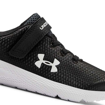 TENIS DEPORTIVO PARA CORRER UNDER ARMOUR UA PS PURSUIT 2 AC 8610 ~ NIÑO Negro RUNNING