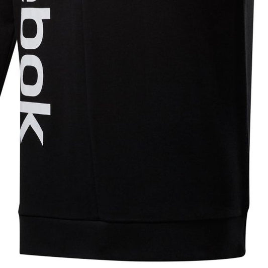 SUDADERA DEPORTIVA REEBOK TE LINEAR LOGO CREW 6130 ~ CABALLERO Negro TRAINING
