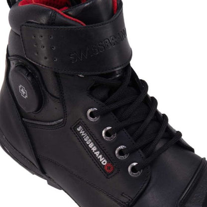 Black Heavy style boots for Men Swiss Brand 740