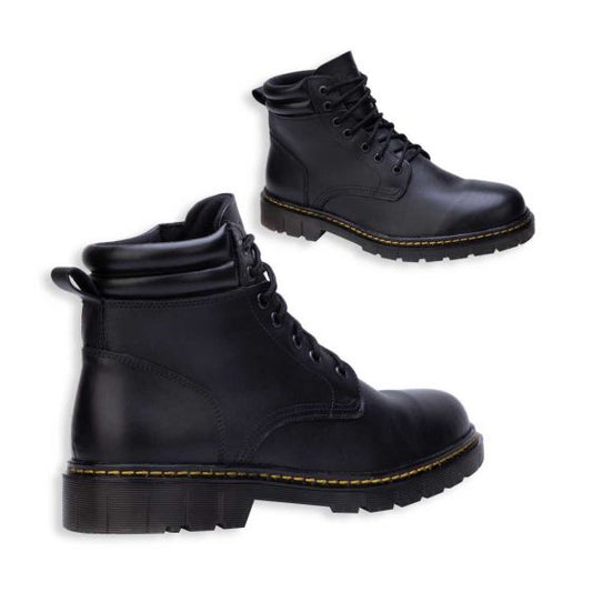 Black Heavy style boots for Men Kebo 9001