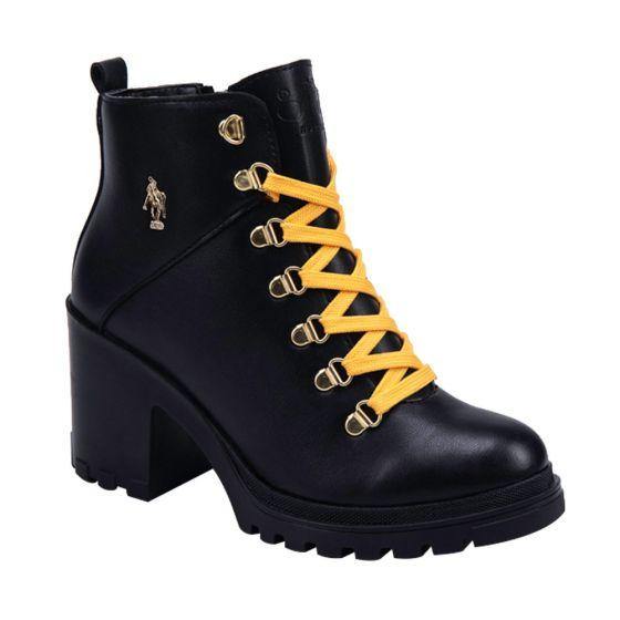 Botas Militares Negros para Mujer Hpc Polo 8602 - Conceptos