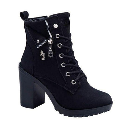 Botas Militares Negros para Mujer Hpc Polo 8626 - Conceptos