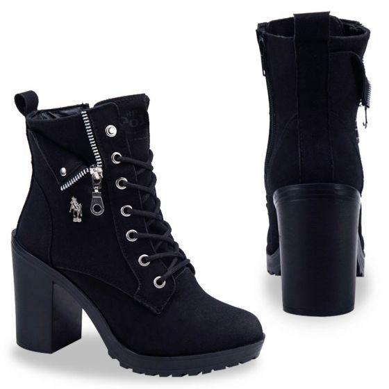 Botas Militares Negros para Mujer Hpc Polo 8626 - Conceptos