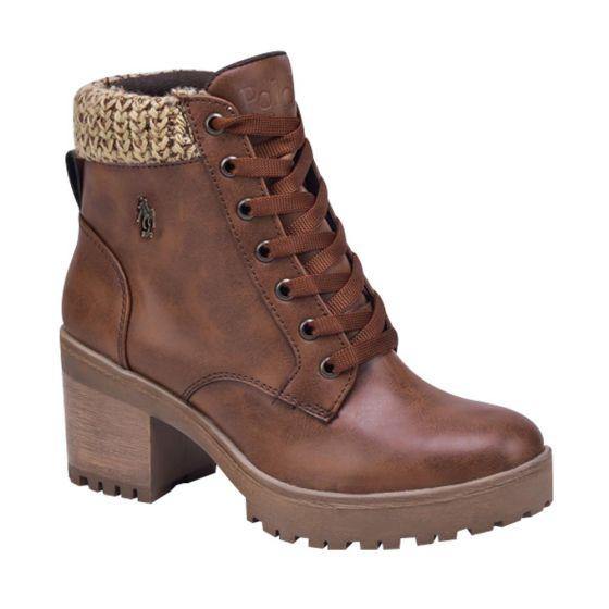 Botas Militares Cafés para Mujer Hpc Polo 0807 - Conceptos