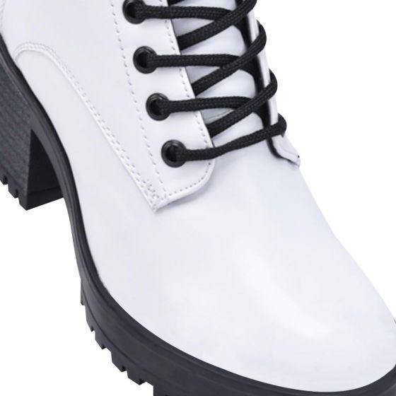 Botas Militares Blancos para Mujer Hpc Polo 0817 - Conceptos