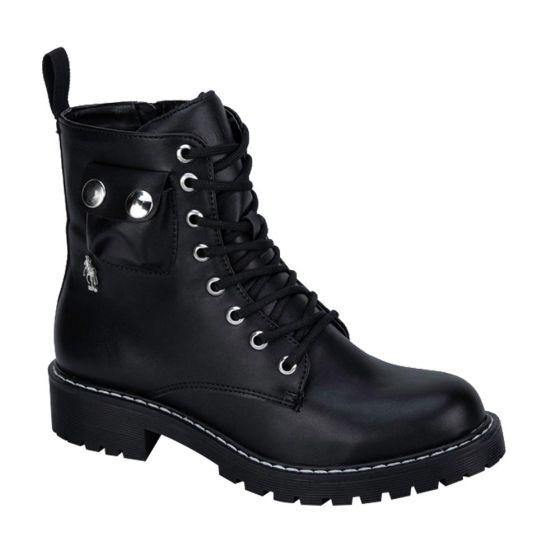 Botas Militares Negros para Mujer Hpc Polo 4843 - Conceptos