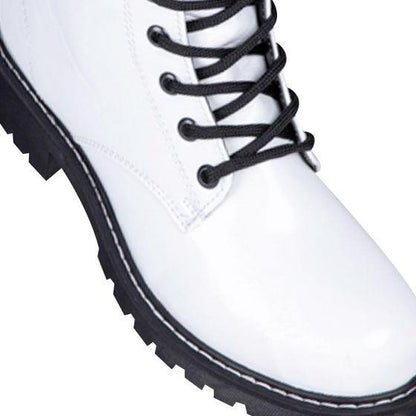 Botas Militares Blancos para Mujer Hpc Polo 4808 - Conceptos