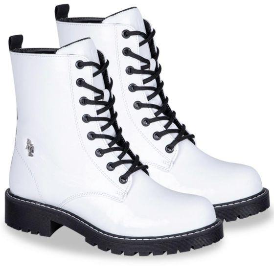 Botas Militares Blancos para Mujer Hpc Polo 4808 - Conceptos