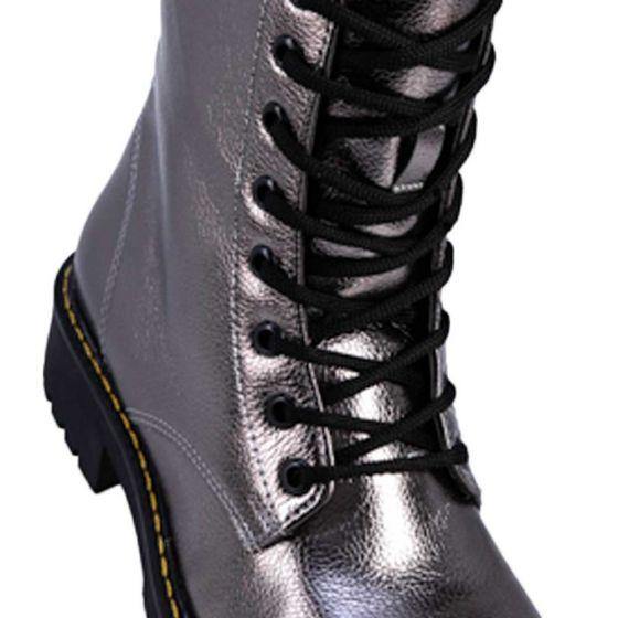 Botas Militares Plata para Mujer Hpc Polo 4808 - Conceptos