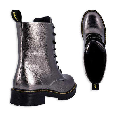 Botas Militares Plata para Mujer Hpc Polo 4808 - Conceptos