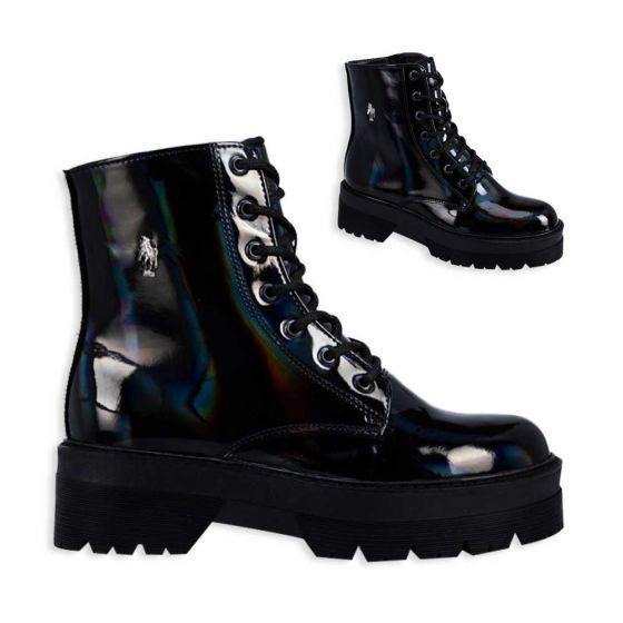 Botas Militares Negros para Mujer Hpc Polo 9002 - Conceptos