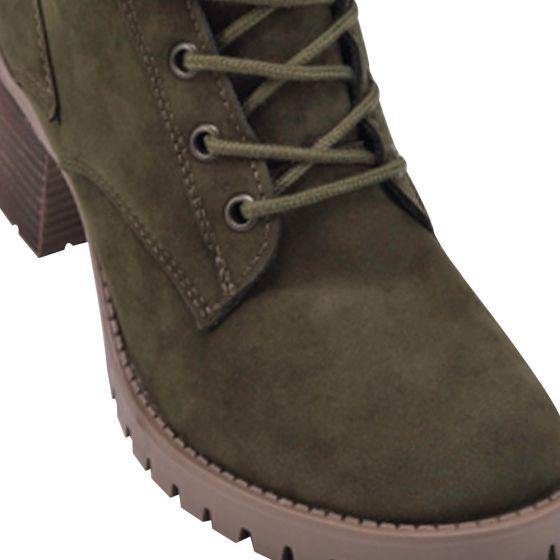 Botas Militares Verdes para Mujer Hpc Polo 8603 - Conceptos