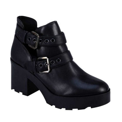 Botas Vintage Rockeras Negra Mujer Tierra Bendita  6909