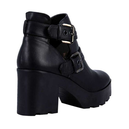 Botas Vintage Rockeras Negra Mujer Tierra Bendita  6909