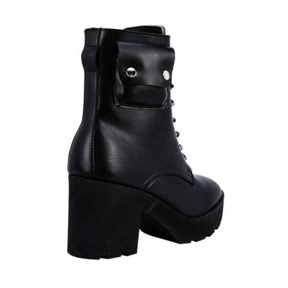 Botas Militares Negras Mujer Tierra Bendita  6554