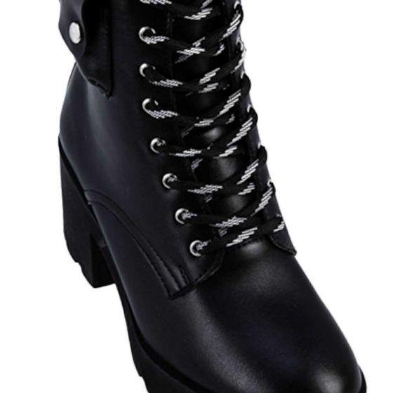 Botas Militares Negras Mujer Tierra Bendita  6554 - Conceptos