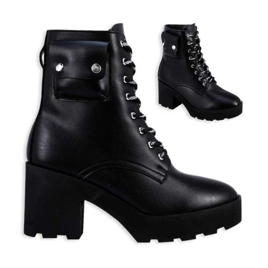Black Military Boots for Women Tierra Bendita 6554