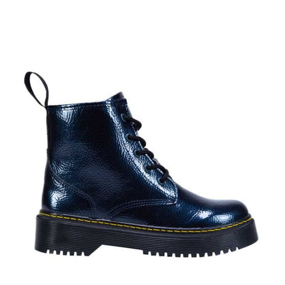 Blue Military Boots for Women Kebo 4120