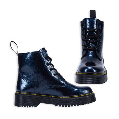 Blue Military Boots for Women Kebo 4120