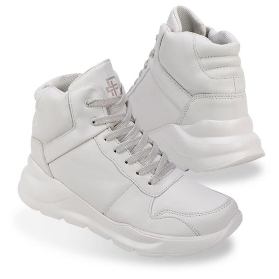 White Women's High Top Sneakers Belinda Peregrin 9186