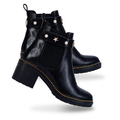 Botas Vintage Rockeras Negras Mujer Belinda Peregrin  9400