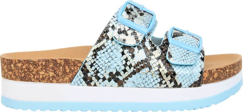 Sandalia Plana Altura Media Combinada