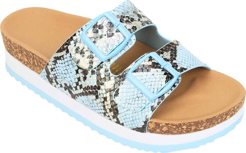 Sandalia Plana Altura Media Combinada