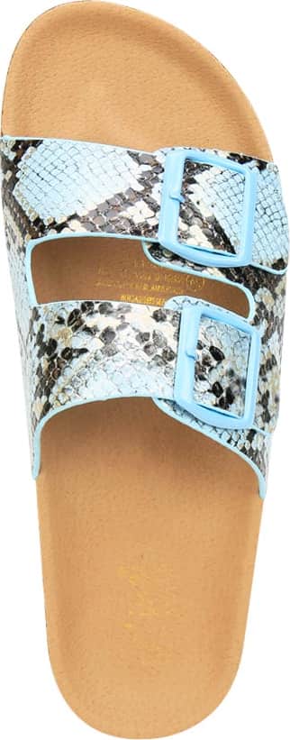 Sandalia Plana Altura Media Combinada