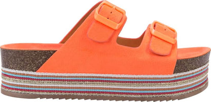 Sandalia Plana Altura Media Combinada