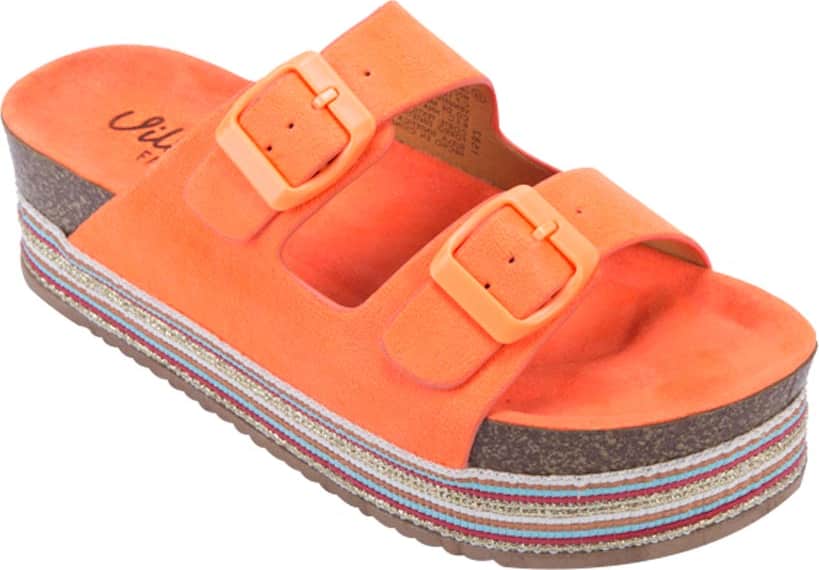 Sandalia Plana Altura Media Combinada